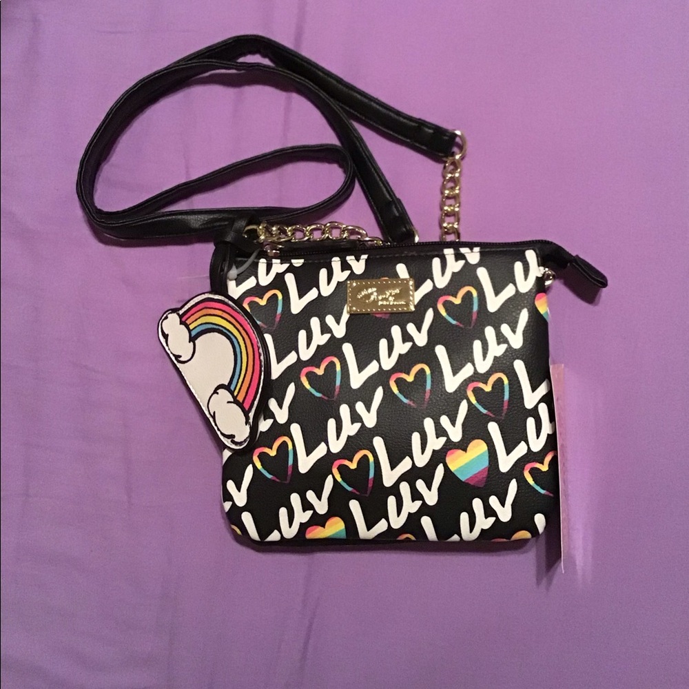 Betsey Johnson rainbow Crossbody bag NWT